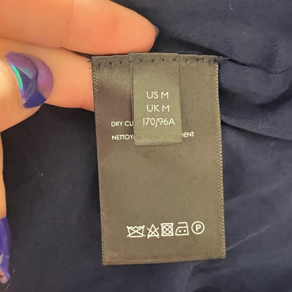 Anthropologie Maeve Miranda Textured Navy Blue Midi Skirt | Size M - Picture 9 of 11